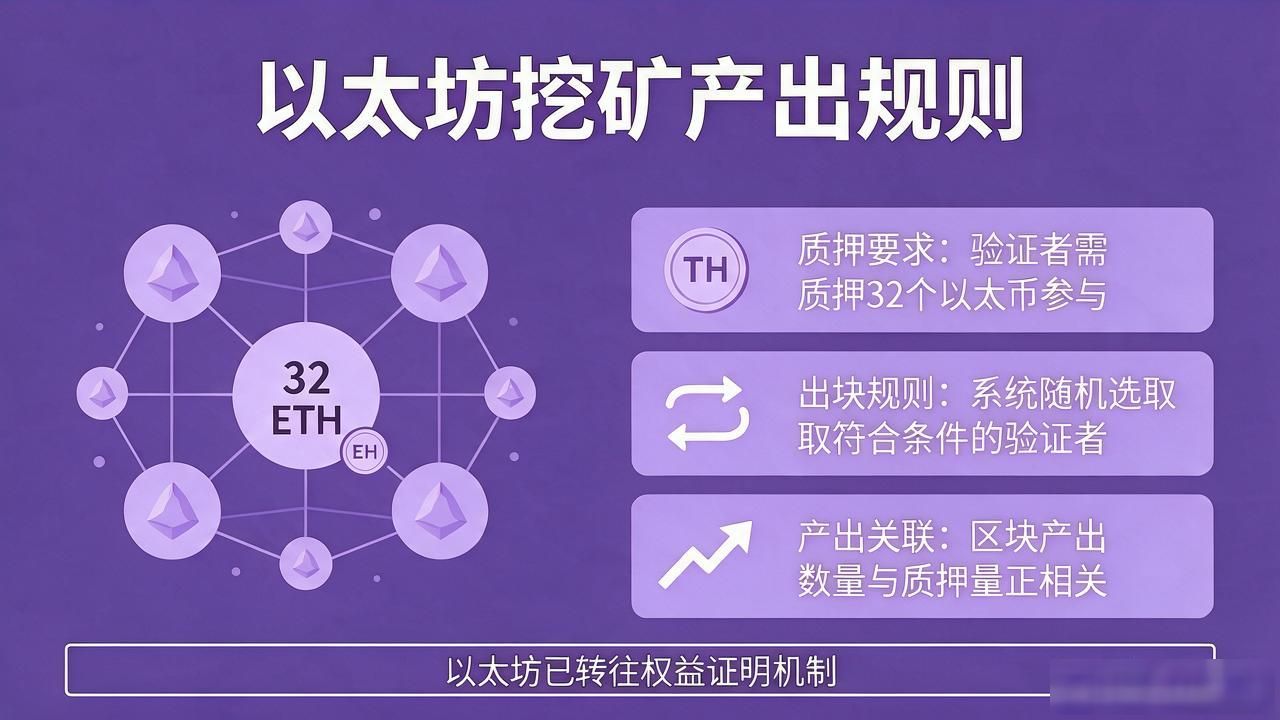 主流数字货币产出机制对比 比特币工作量证明产出逻辑 以太坊权益证明产出规则_数字货币怎么才算产出