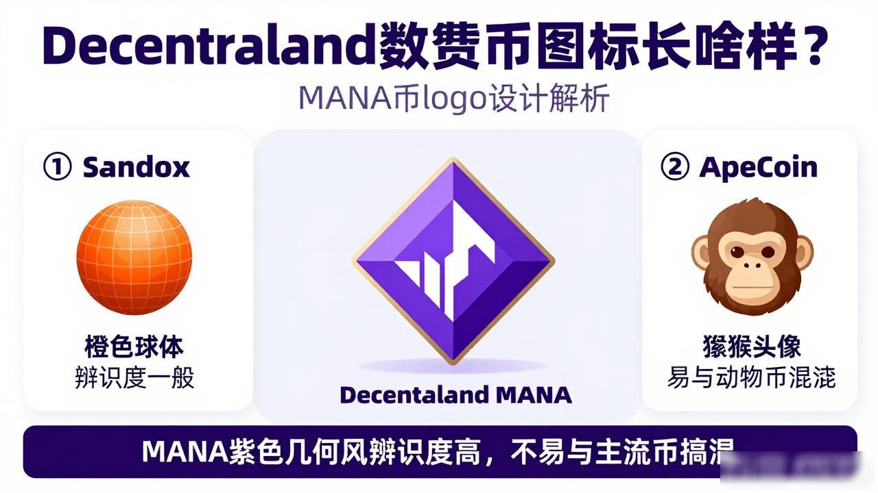 decentraland 数字货币图标_MANA 数字货币图标辨识度_Decentraland MANA 代币图标设计