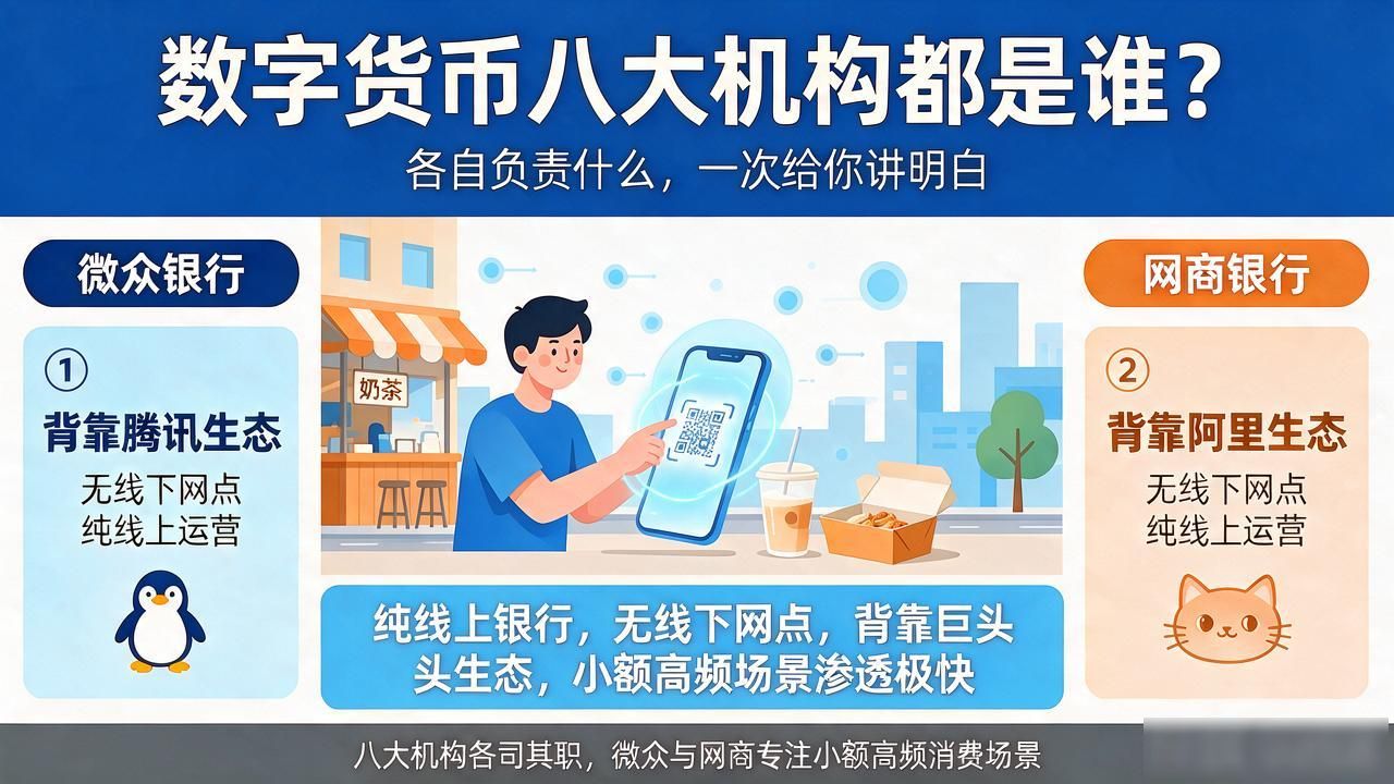数字人民币八大运营机构名单_数字货币八大机构_数字人民币央行与银行角色分工