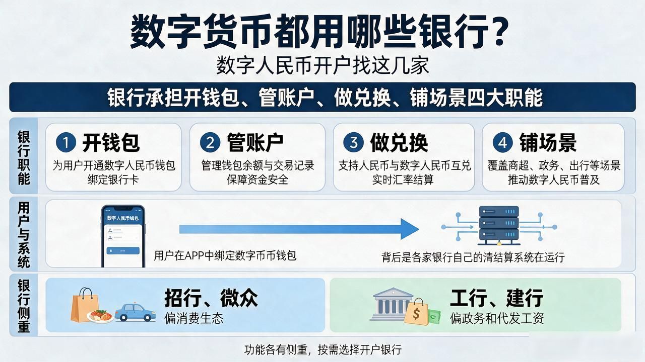 数字人民币银行钱包清结算系统_数字人民币商业银行参与机构_数字货币都用哪些银行