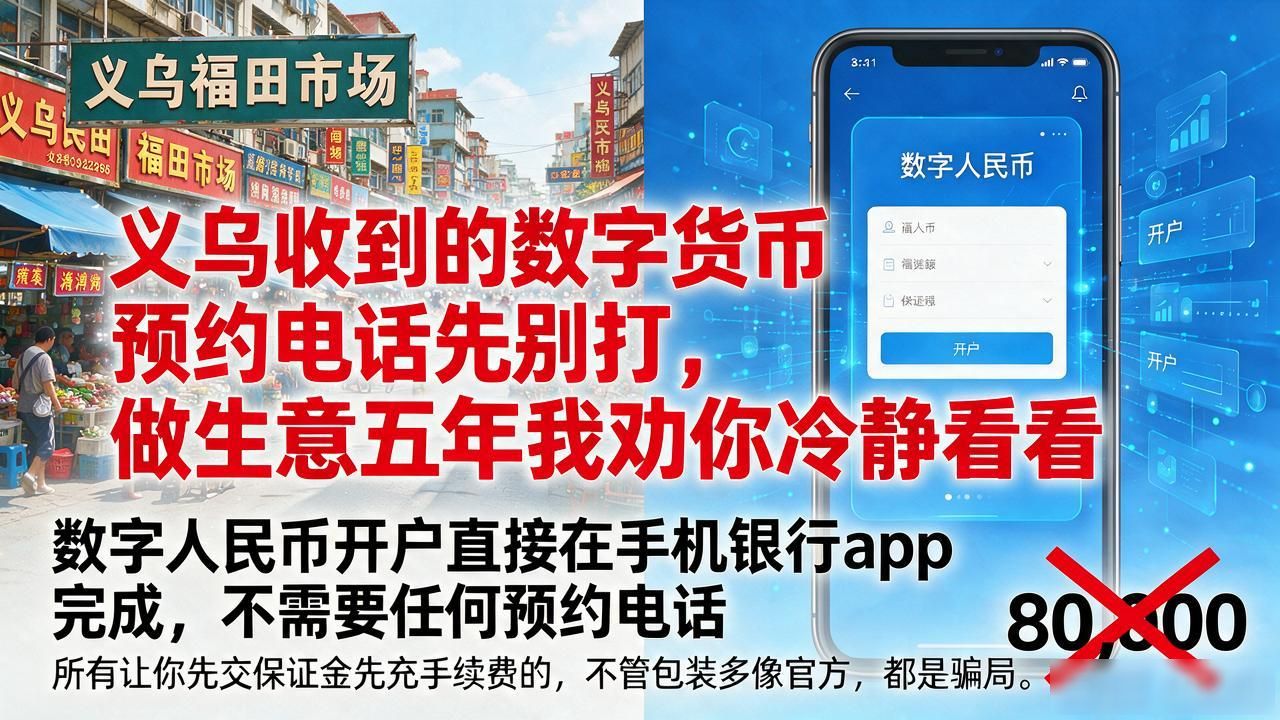 义乌数字货币预约电话_数字人民币预约短信骗局_义乌数字货币骗局