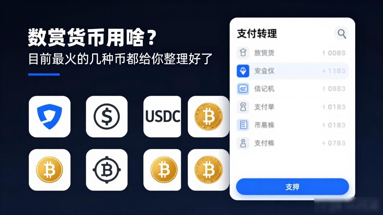 目前用什么数字货币_比特币以太坊主流应用场景_2026年适合日常使用的数字货币选择