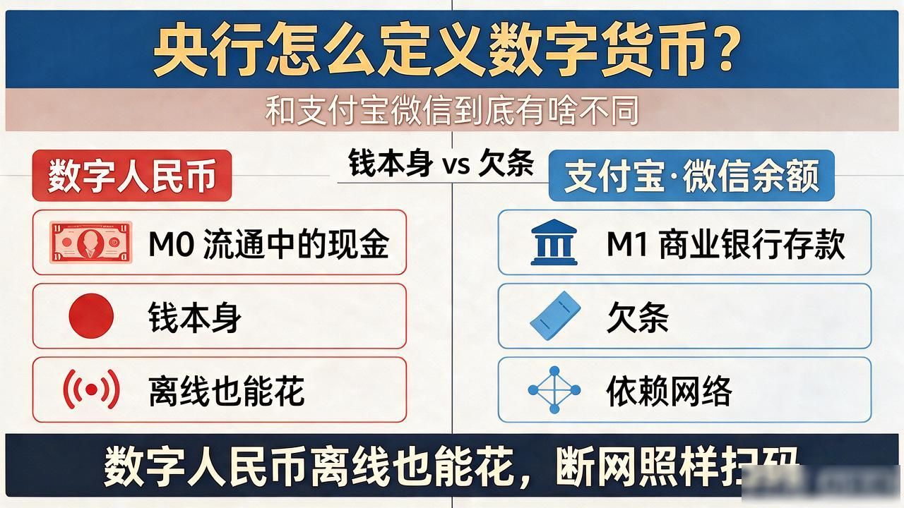 央行定义数字货币_数字人民币与支付宝区别_数字人民币法定货币
