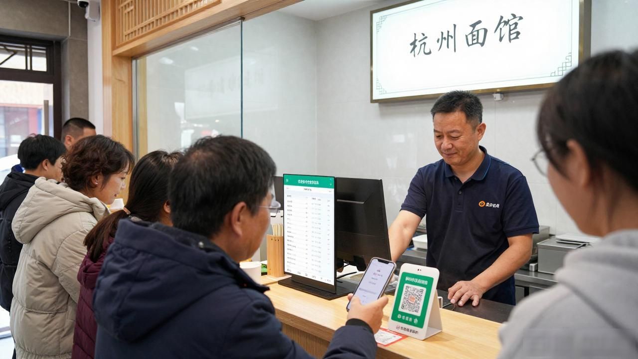 杭州央行数字货币_杭州西湖区面馆数字人民币收款体验_数字人民币商户使用感受