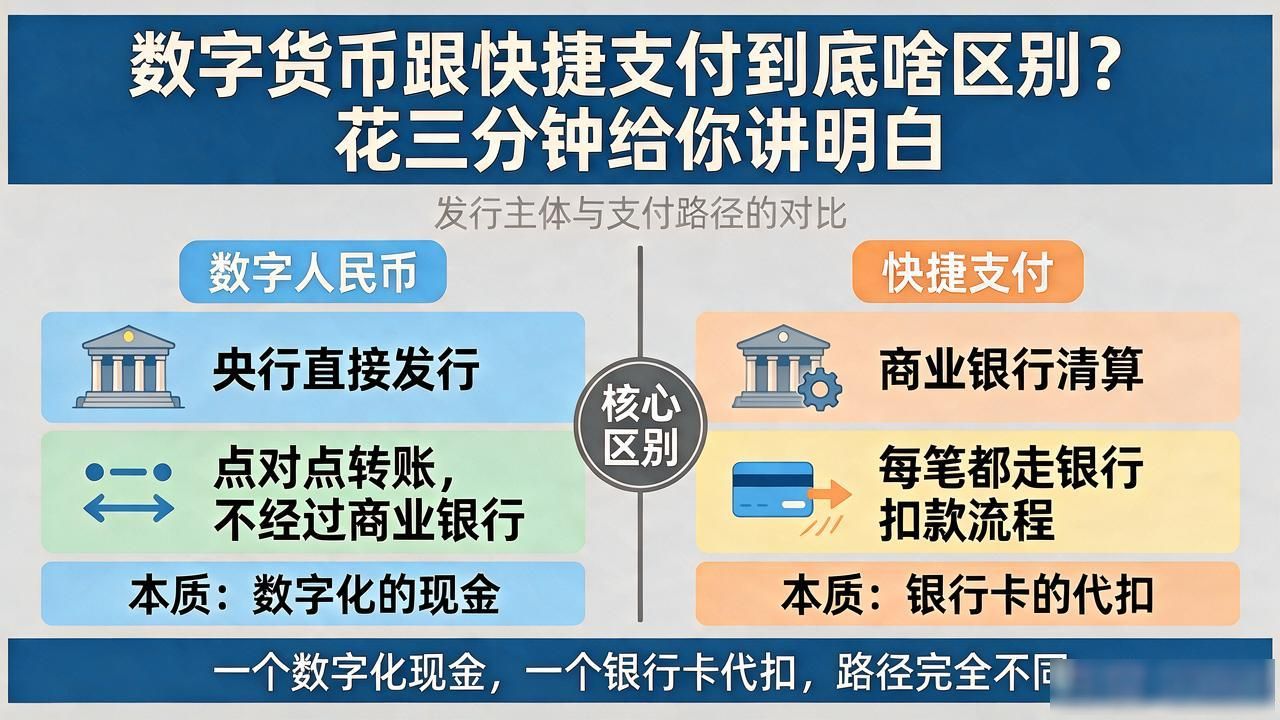 数字货币快捷支付区别_数字人民币与银行卡快捷支付区别_数字人民币支付路径分析