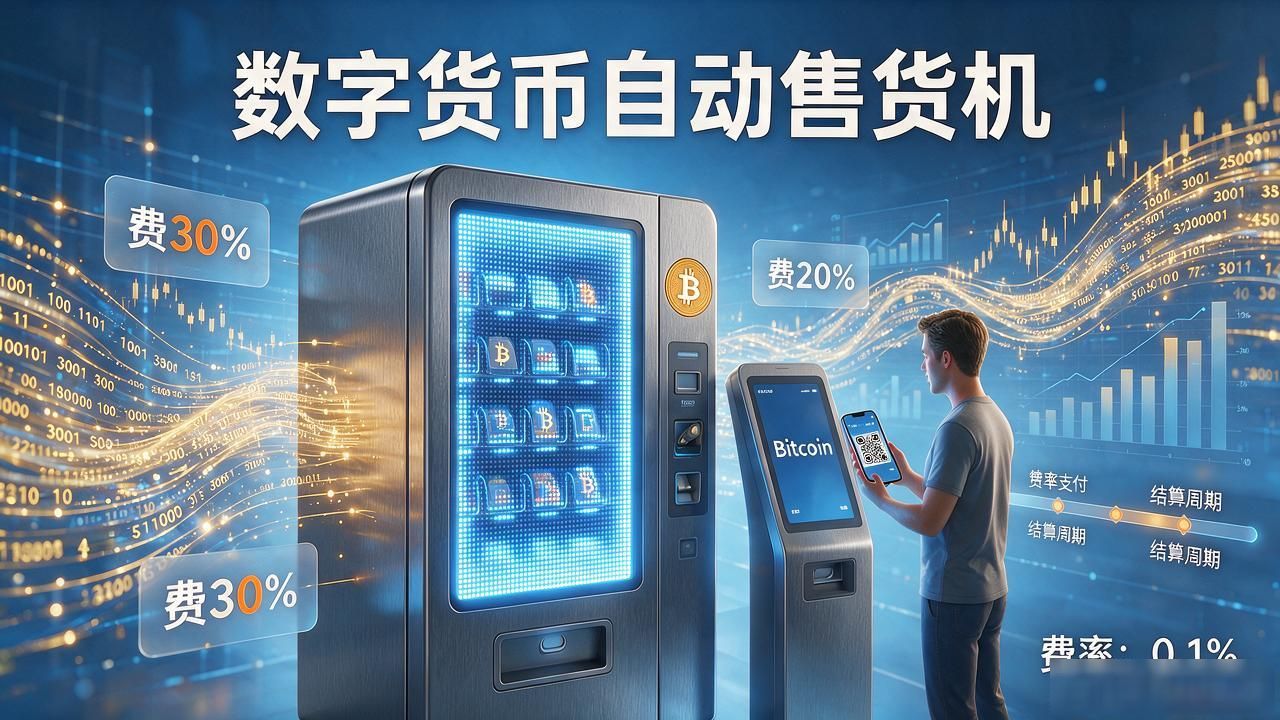 数字货币 自动售货机_数字货币收款通道费率对比_便利店比特币自动售货机选型指南