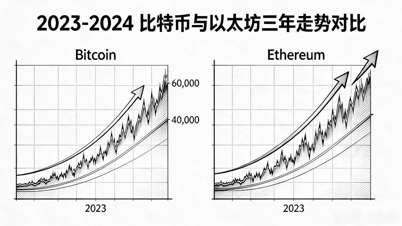比特币以太坊三年K线图走势分析_数字货币三年内涨跌图_数字货币市场震荡区间磨人
