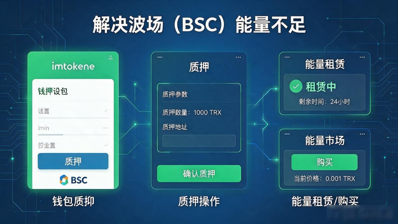 ImToken钱包能量不足解决方法_TRX质押获取能量教程_imtoken钱包没有能量