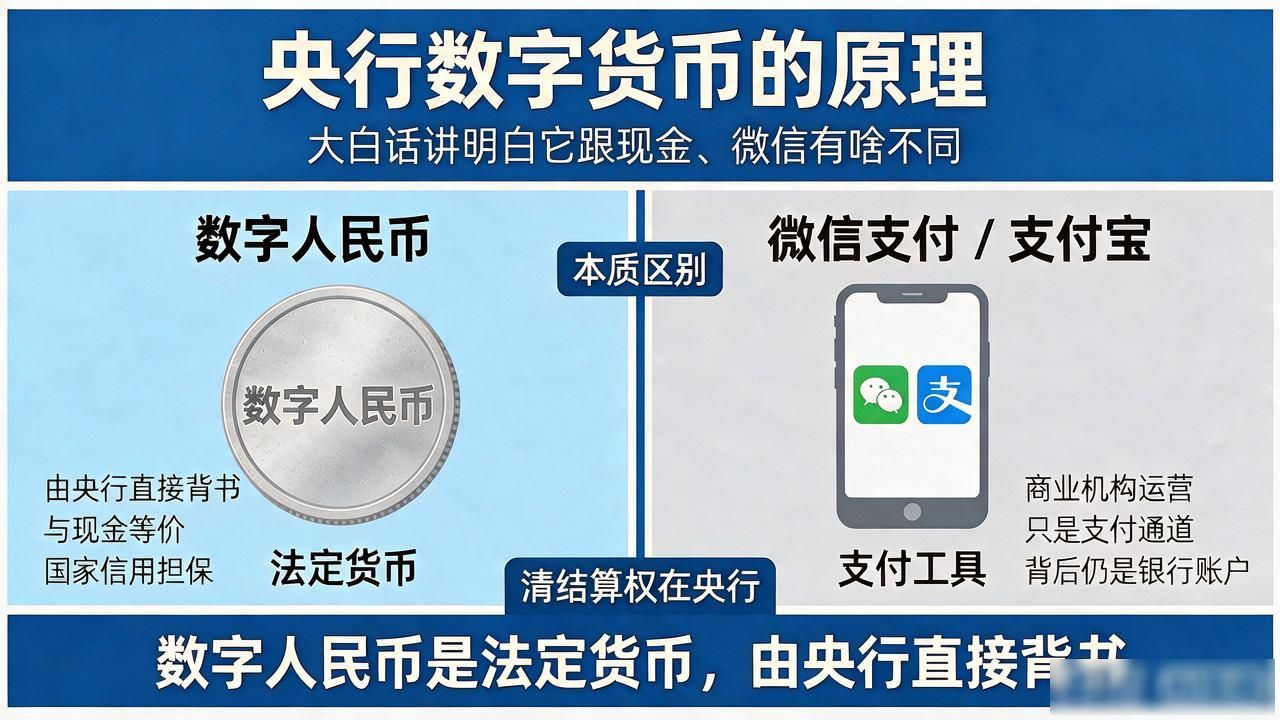 数字人民币底层逻辑_央行数字货币的原理_数字人民币与电子现金区别
