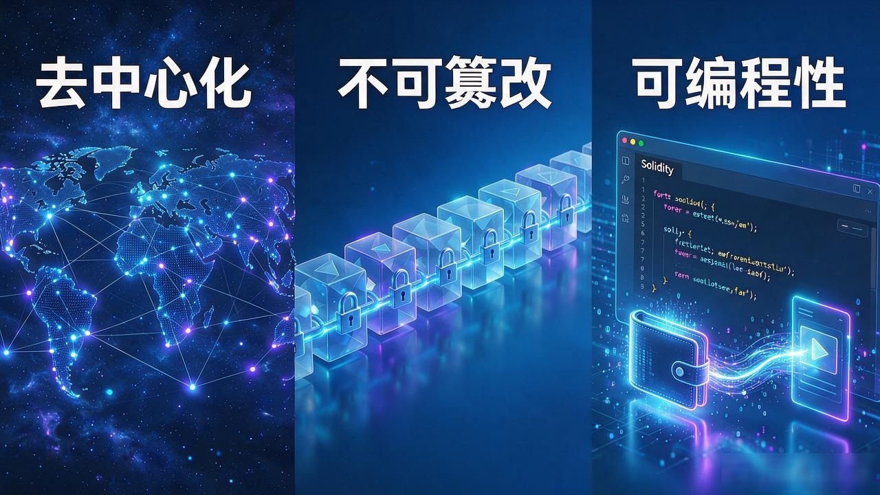 区块链不可篡改可视化技巧_数字货币去中心化PPT设计_数字货币特征ppt